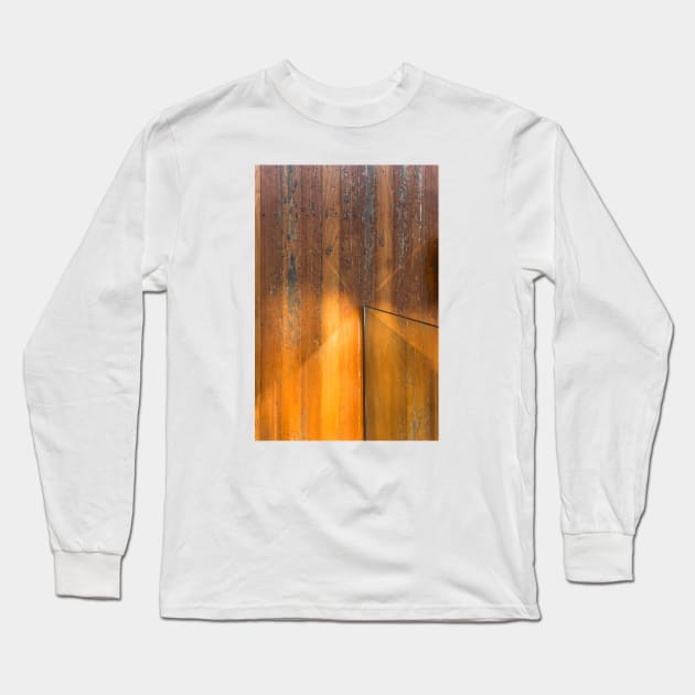 Wood and glass fence Long Sleeve T-Shirt by textural